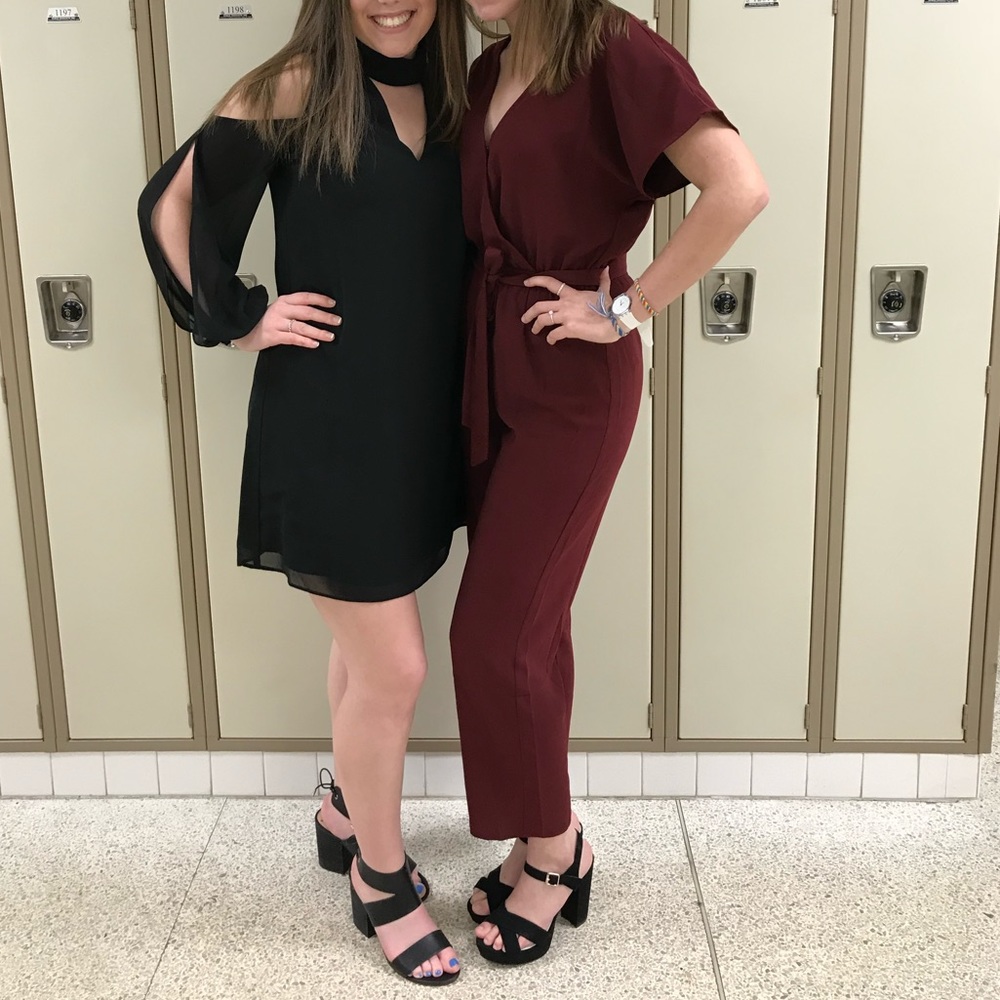 Maroon jumpsuit